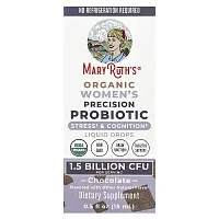 MaryRuth&#x27;s, Organic Women&#x27;s Precision Probiotic, Liquid Drops, Chocolate , 1.5 Billion CFU , 0.5 fl oz (15 ml)