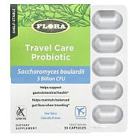 Flora, Travel Care Probiotic, 5 Billion CFU, 30 Vegetarian Capsules