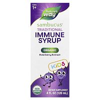 Nature&#x27;s Way, Kids Sambucus®, Organic Traditional Immune Syrup, Ages 1+, 4 fl oz (120 ml)