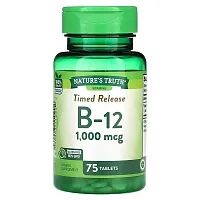 Nature&#x27;s Truth, Vitamins, Time Release B-12, 1,000 mcg, 75 Tablets