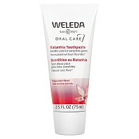 Weleda, Oral Care, Ratanhia Toothpaste, Peppermint Flavor, 2.5 fl oz (75 ml)