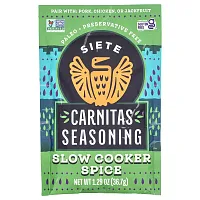 Siete, Carnitas Seasoning, Slow Cooker Spice, 1.29 oz (36.7 g)