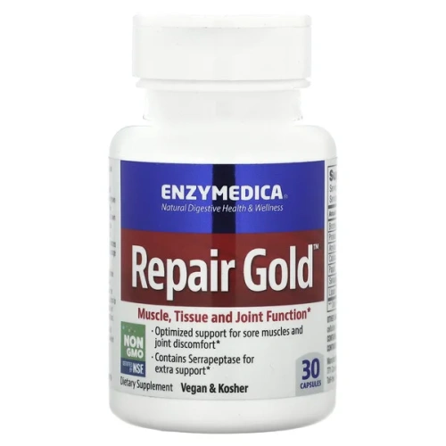 Enzymedica, Repair Gold, Muscle, Tissue and Joint Function, 30 Capsules