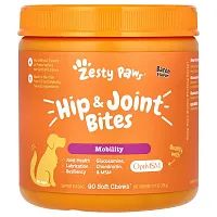 Zesty Paws, Hip &amp; Joint Bites, For Dogs, All Ages, Bacon, 90 Soft Chews, 11.1 oz (315 g)