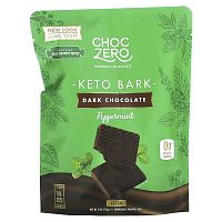 ChocZero, Keto Bark, перечная мята в темном шоколаде, 15 мини-упаковок, 170 г (6 унций)