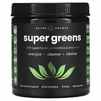 NutraChamps, Super Greens, натуральные ягоды, 258 г (9,1 унции)