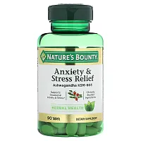 Nature&#x27;s Bounty, Anxiety &amp; Stress Relief, 90 Tablets