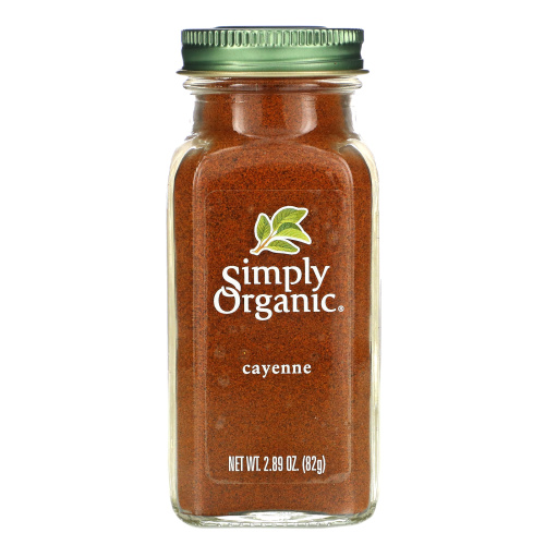 Simply Organic, кайенский перец, 82 г (2,89 унции)