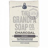 The Grandpa Soap Co., Брусковое мыло для лица и тела, детокс, древесный уголь, 38 г (1,35 унции)