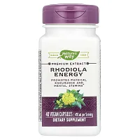 Nature&#x27;s Way, Rhodiola Energy, 410 mg, 40 Vegan Capsules (205 mg per Capsule)