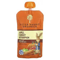 Pumpkin Tree Organics, Peter Rabbit Organics, Organic Fruit &amp; Vegetable Puree, Apple, Carrot &amp; Pumpkin, 4.4 oz (125 g)