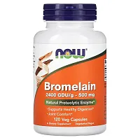 NOW Foods, Bromelain, 500 mg, 120 Veg Capsules