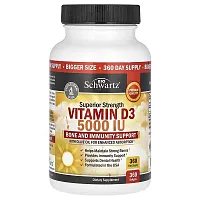 BioSchwartz, Superior Strength, Vitamin D3, 5,000 IU, 360 Softgels