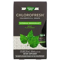 Nature's Way, Chlorofresh, капли с хлорофиллом, со вкусом мяты, 59 мл (2 жидких унции)