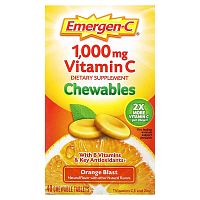 Emergen-C, Vitamin C Chewables, Orange Blast, 1,000 mg, 40 Chewable Tablets (500 mg per Tablet)