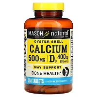 Mason Natural, Oyster Shell Calcium Plus D3`` 250 таблеток