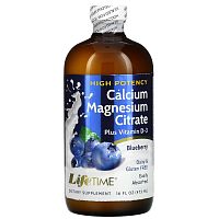 LifeTime Vitamins, добавка для поддержки здоровья костей, со вкусом голубики, 473 мл (16 жидк. унций)