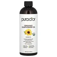 Pura D&#x27;or, Organic Sunflower Oil, 16 fl oz (473 ml)