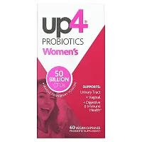 up4, Probiotics Women&#x27;s, 50 Billion, 60 Vegan Capsules (25 Billion CFUs per Capsule)