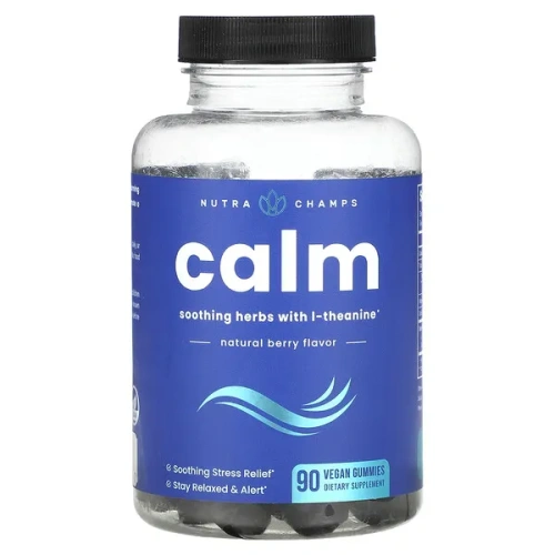 NutraChamps, Calm, Natural Berry, 90 Vegan Gummies