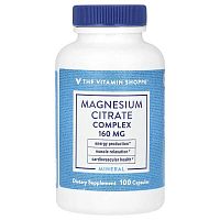 The Vitamin Shoppe, Magnesium Citrate Complex, 160 mg, 100 Capsules