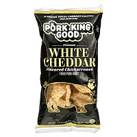 Pork King Good, Ароматизированный Chicharrones, белый чеддер, 49,5 г (1,75 унции)