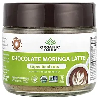 Organic India, Chocolate Moringa Latte, Superfood Mix, 3.52 oz (100 g)