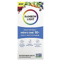 Rainbow Light, Men&#x27;s One 50+ Daily Multivitamin, High Potency, 60 Vegetarian Tablets