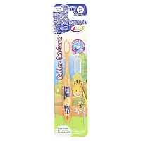 GuruNanda, Kids, Bristle Toothbrush, Ages 2+, Extra Soft, Giraffe , 1 Toothbrush + 1 Cover