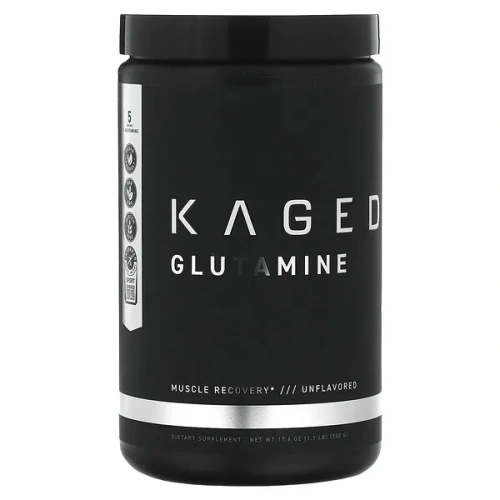 Kaged, Glutamine, Unflavored, 1.1 lb (500 g)