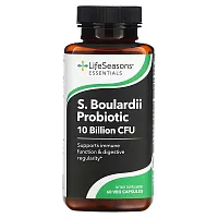 LifeSeasons, S. Boulardii Prodiotic, 10 Billion, 60 Veg Capsules (5 Billion CFU per Capsule)