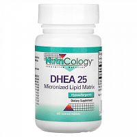 Nutricology, DHEA 25, 60 делимых таблеток