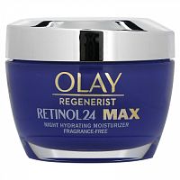 Olay, Regenerist, Retinol 24, ночное увлажняющее средство, без отдушек, 48 унций (1,7 унции)