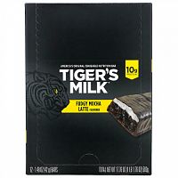 Tiger's Milk, Nutrition Bar, латте с пушистым мокко, 12 батончиков, 42 г (1,48 унции)