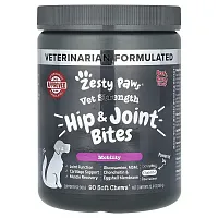 Zesty Paws, Vet Strength, Hip &amp; Joint Bites, For Dogs, All Ages, Beef &amp; Bacon , 90 Soft Chews,12.6 oz (360 g)