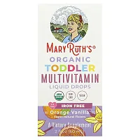 MaryRuth&#x27;s, Organic Toddler, Multivitamin Liquid Drops, 1-3 Years, Orange Vanilla, 2 fl oz (60 ml)