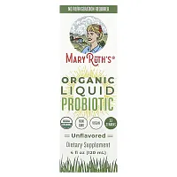 MaryRuth&#x27;s, Organic Liquid Probiotic, Unflavored, 4 fl oz (120 ml)