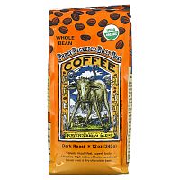 Raven's Brew Coffee, Three Peckered Billy Goat Coffee, органический, цельные зерна, темная обжарка, 340 г (12 унций)