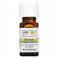 Aura Cacia, 100% Pure Essential Oil, Roman Chamomile, .125 fl oz (3.7 ml)