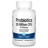 Lake Avenue Nutrition, Probiotics, 10 Strain Blend, 25 Billion CFU, 180 Veggie Capsules