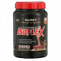 ALLMAX, Isoflex, чистый изолят сывороточного протеина (фильтрация ИСП частицами, заряженными ионами), со вкусом шоколада, 907 г (32 унции)