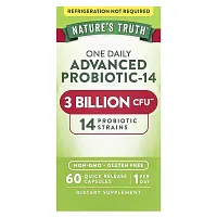 Nature&#x27;s Truth, One Daily Advanced Probiotic-14, 3 Billion CFU, 60 Quick Release Capsules