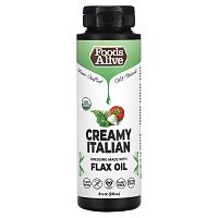 Foods Alive, Dressing Made with Flax Oil, Creamy Italian, 8 fl oz, (236 ml)