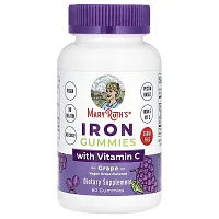 MaryRuth&#x27;s, Iron Gummies with Vitamin C, Sugar Free, Grape, 60 Gummies