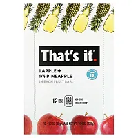 That&#x27;s It, Fruit Bar, Apple + Pineapple, 12 Bars, 1.2 oz (35 g) Each