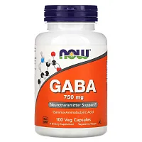 Now Foods GABA 750 мг 100 капсул