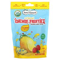 Torie & Howard, Original Chewie Fruities, органические жевательные конфеты, лимон Мейера и малина, 113,40 г (4 унции)