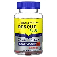 Bach, Rescue Plus, Sleep Gummies, Strawberry, 5 mg, 60 Gummies (2.5 mg per Gummy)