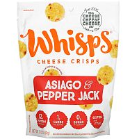 Whisps, Сырные чипсы Asiago & Pepper Jack, 60 г (2,12 унции)