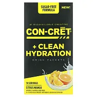 Con-Cret, Clean Hydration Drink Packets, Sugar-Free, Citrus Mango, 14 Packets, 0.19 oz (4.83 g) Each